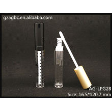 Plastique transparent & vide ronde Lip Gloss Tube AG-LPG28, AGPM emballage cosmétique, couleurs/Logo personnalisé